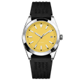 Pergor Veyra Yellow Rubber – automatic watch, stainless steel case and bracelet