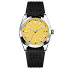 Pergor Veyra Yellow Rubber – automatic watch, stainless steel case and bracelet