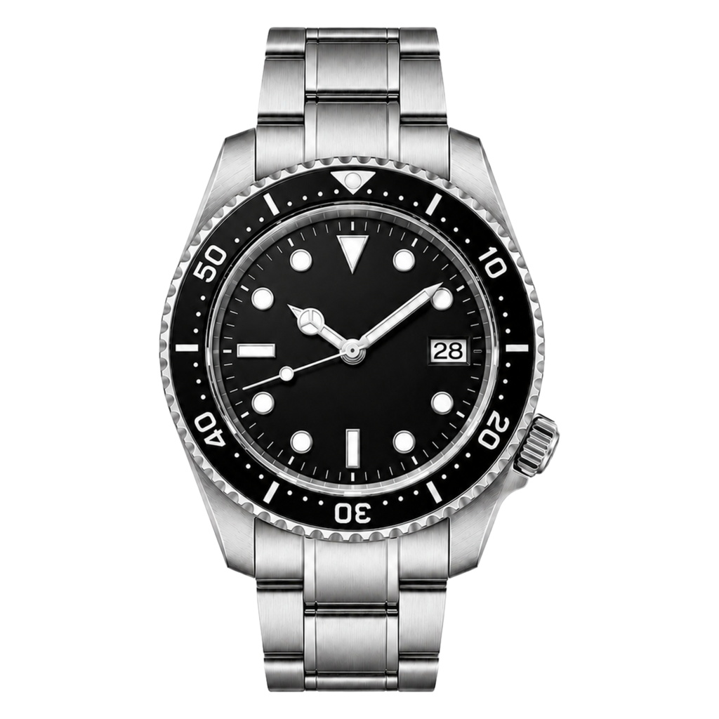 Pergor Montier Diver Steel – automatic watch, stainless steel case and bracelet