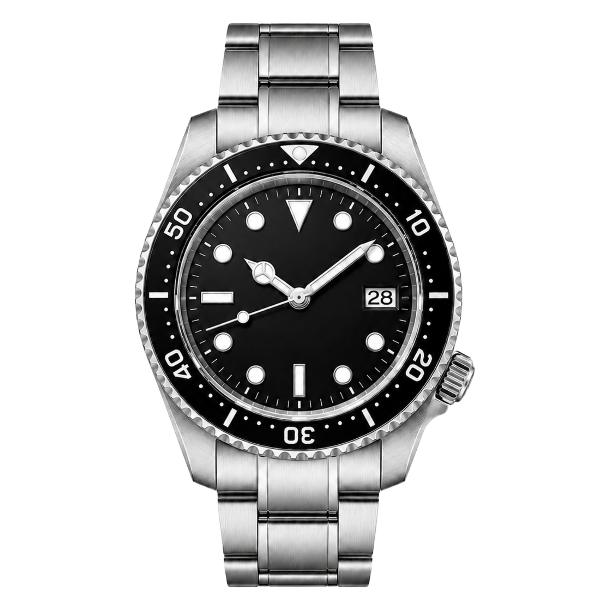 Pergor Montier Diver Steel – automatic watch, stainless steel case and bracelet