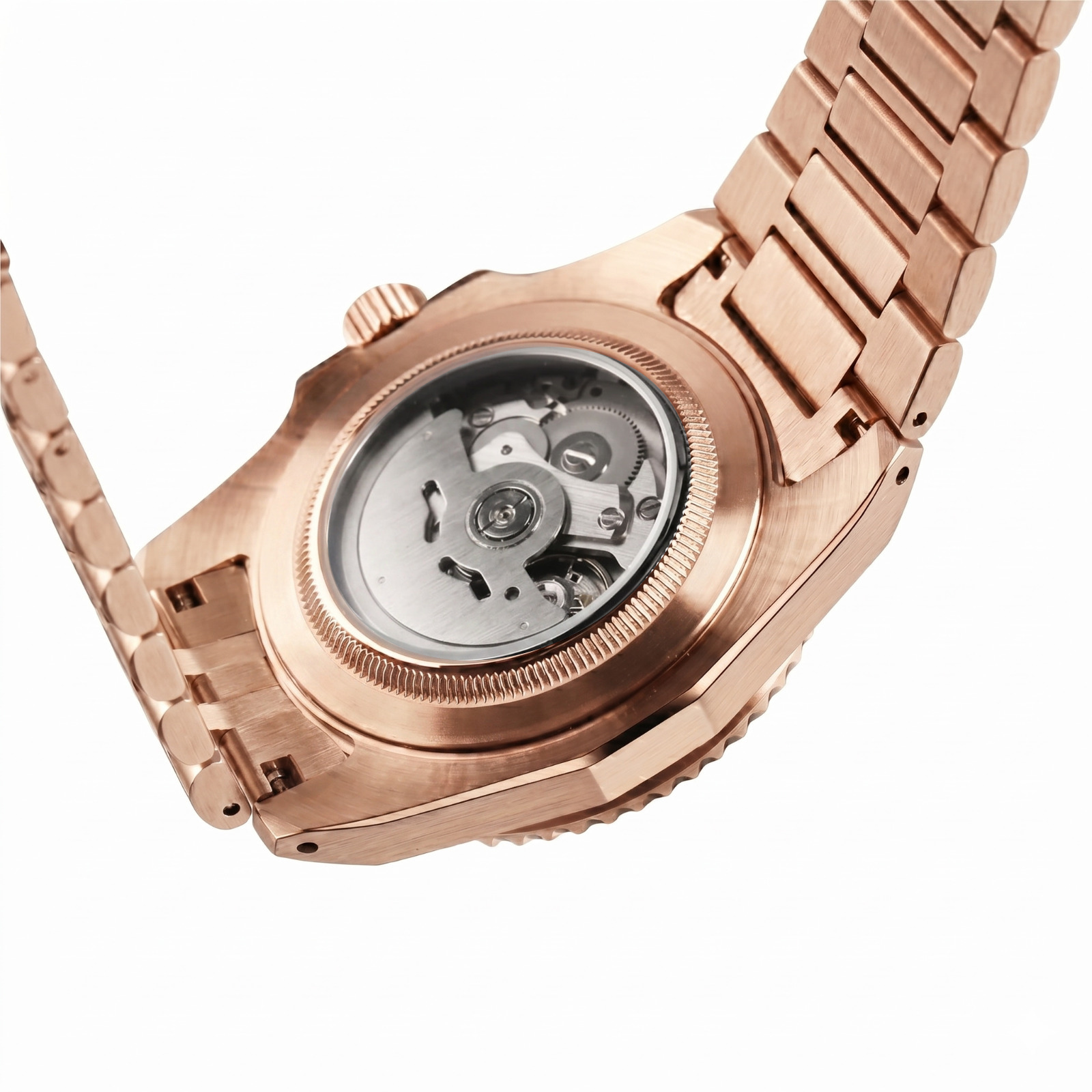 Pergor Tolaris Brown Rose – automatic watch, stainless steel case and bracelet
