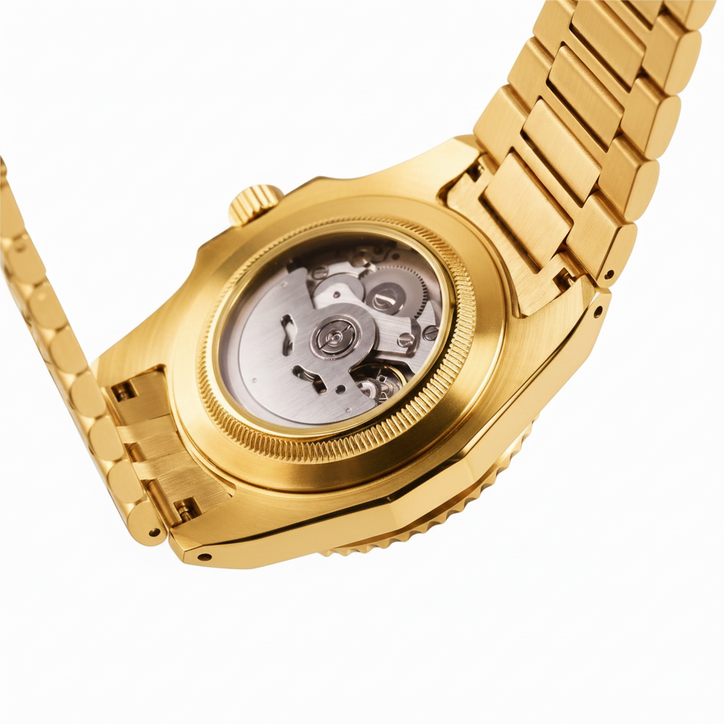 Pergor Tolaris RED Rose – automatic watch, stainless steel case and bracelet