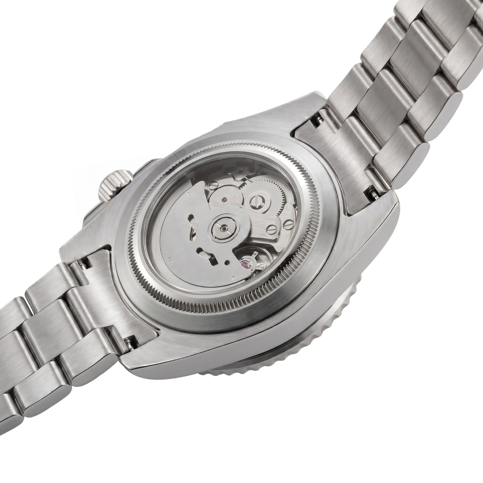 Pergor Navex Purple Steel – automatic watch, stainless steel case and bracelet
