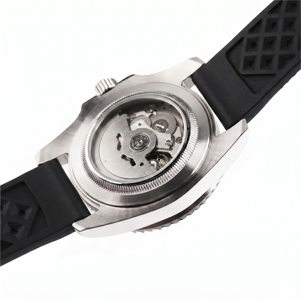 Pergor Veyra Race Green Rubber – automatic watch, stainless steel case and bracelet