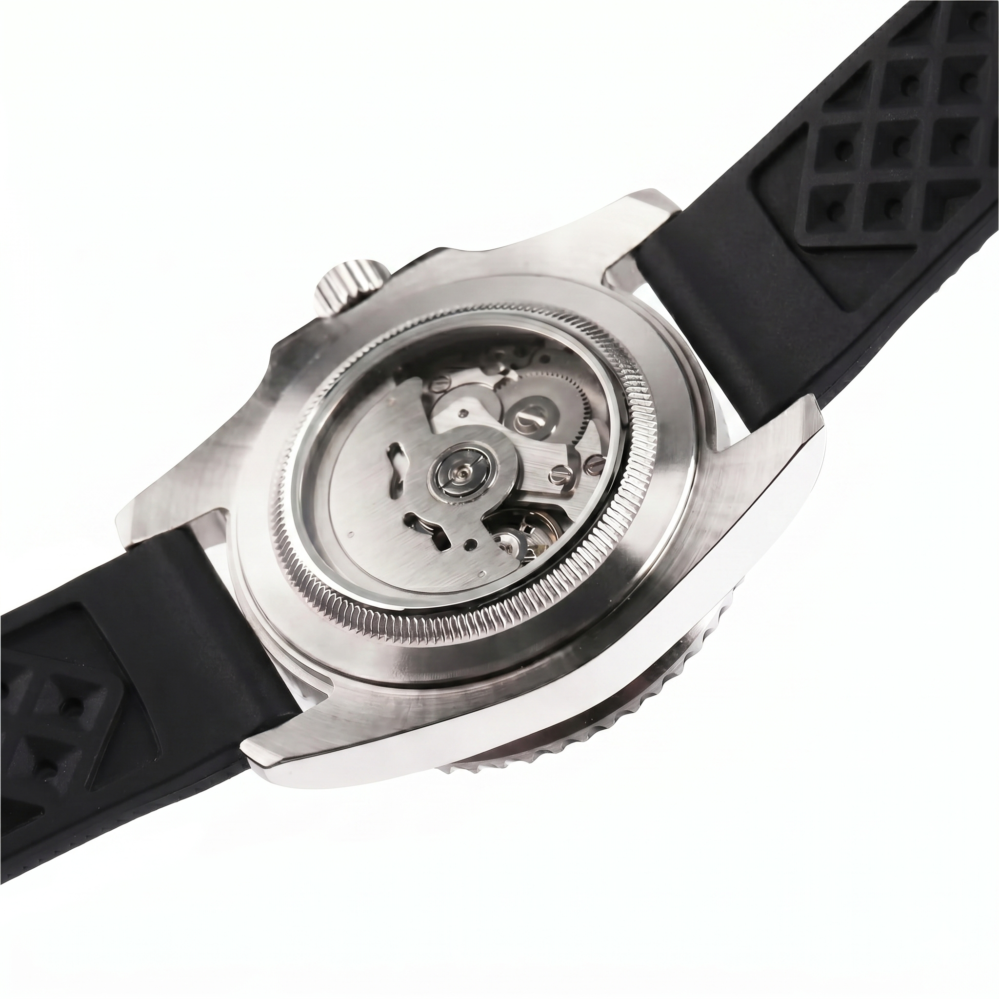 Pergor Veyra Yellow Rubber – automatic watch, stainless steel case and bracelet