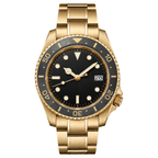 Pergor Montier Black Gold – automatic watch, stainless steel case and bracelet