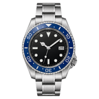 Pergor Montier Blue Steel – automatic watch, stainless steel case and bracelet