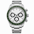 Pergor Torvex Green Steel – automatic watch, stainless steel case and bracelet