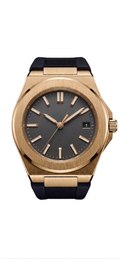 Pergor Valtor Grey Rose Rubber – automatic watch, stainless steel case and bracelet