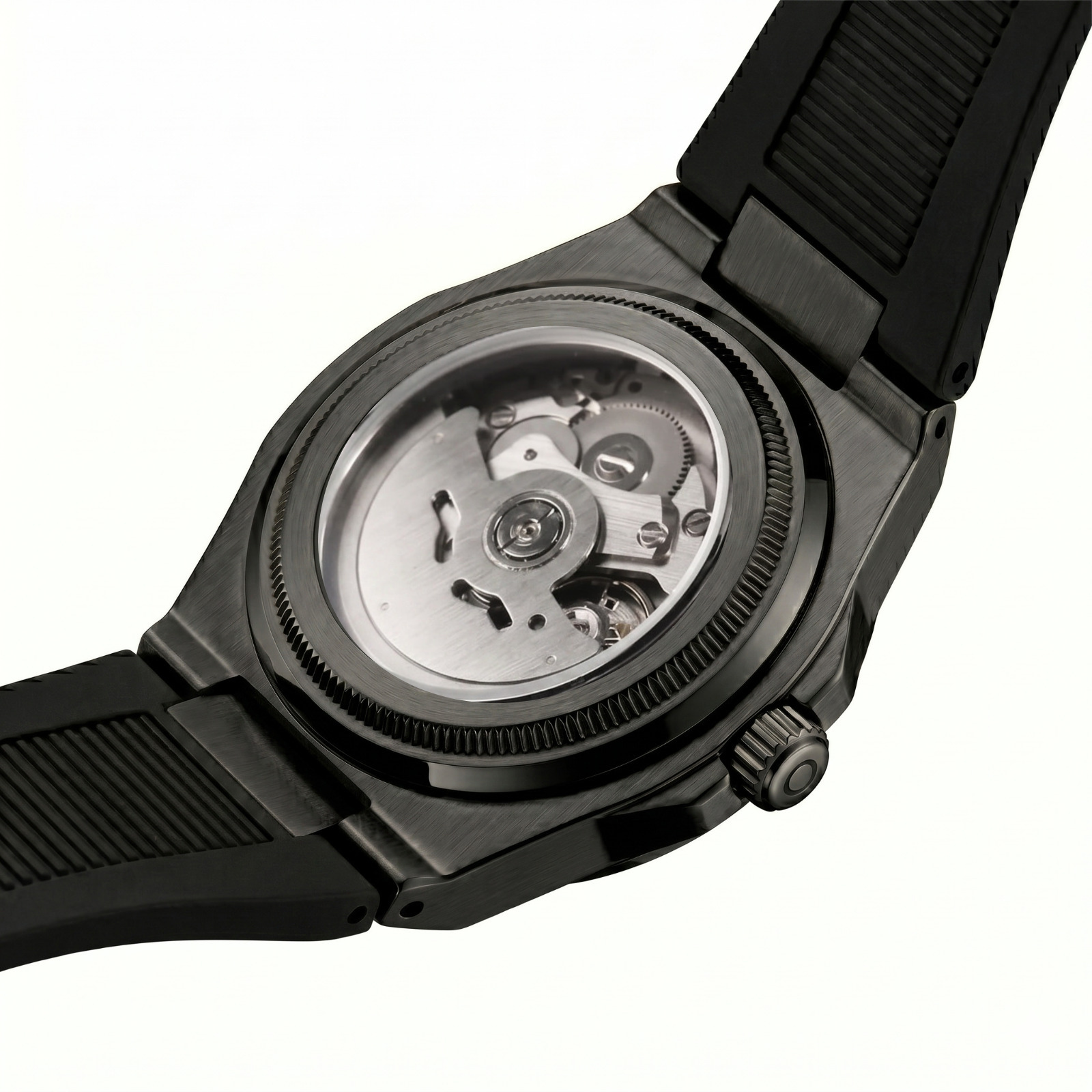 Pergor Valtor White Rubber – automatic watch, stainless steel case and bracelet