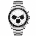 Pergor Torvex White Steel – automatic watch, stainless steel case and bracelet