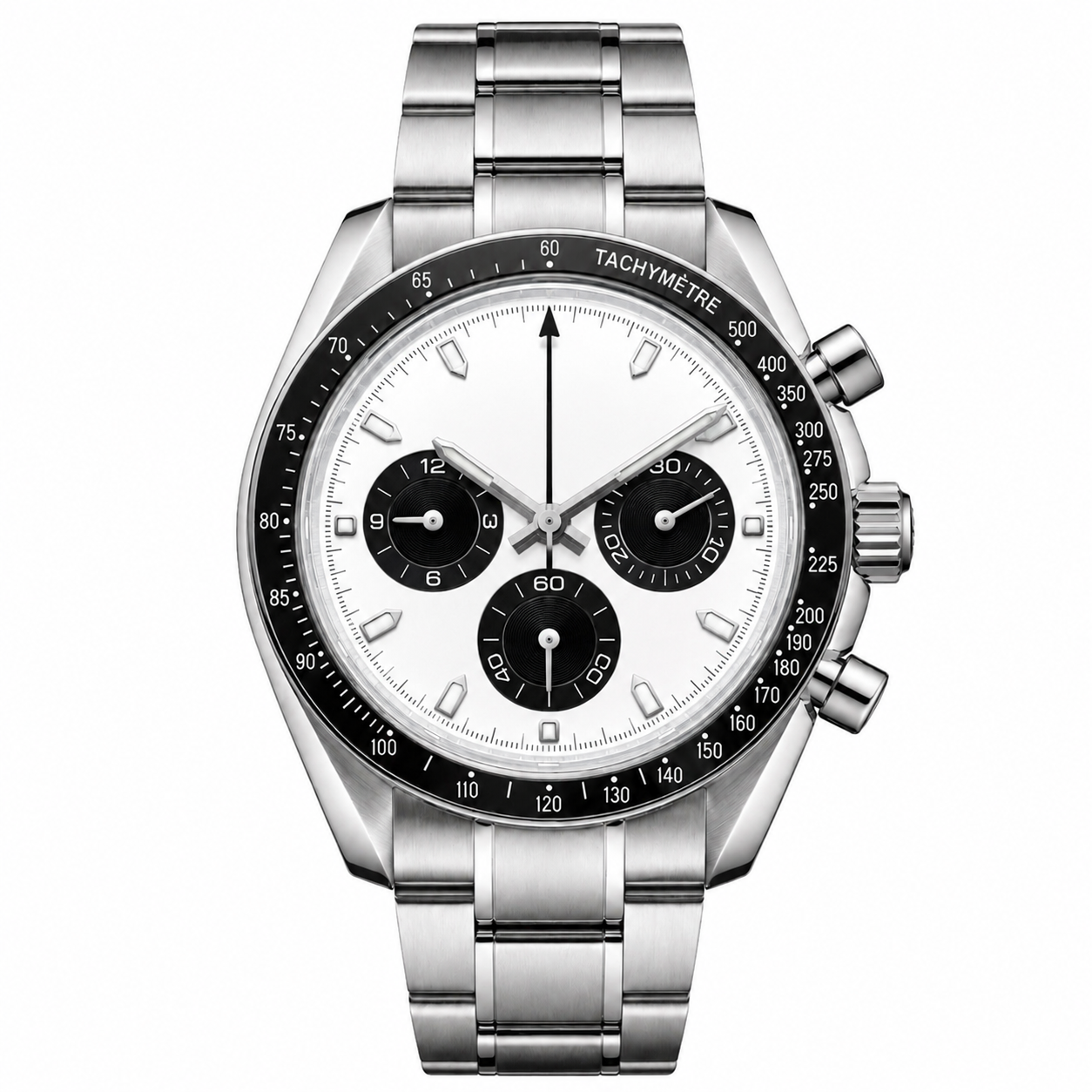 Pergor Torvex White Steel – automatic watch, stainless steel case and bracelet