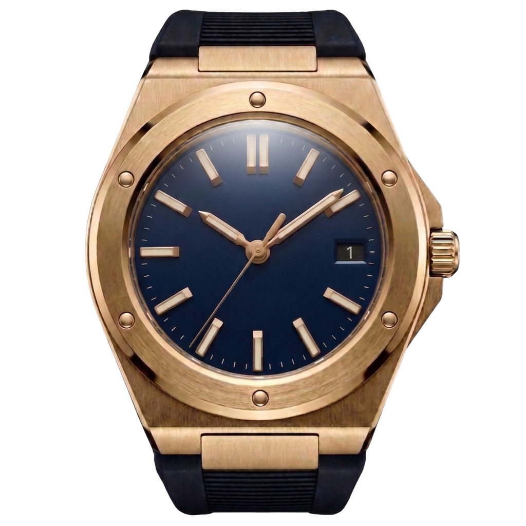 Pergor Valtor Blue Rubber – automatic watch, stainless steel case and bracelet