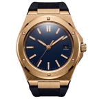 Pergor Valtor Blue Rubber – automatic watch, stainless steel case and bracelet