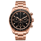 Pergor Torvex Black Rose – automatic watch, stainless steel case and bracelet