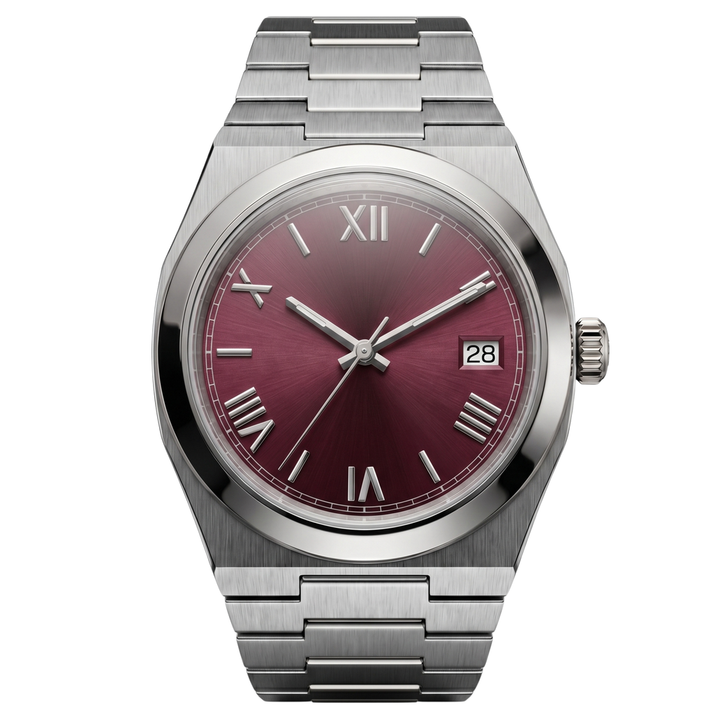 Pergor Tolaris RED Steel – automatic watch, stainless steel case and bracelet