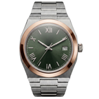 Pergor Tolaris Arabic Olive TWO Tone – automatic watch, stainless steel case and bracelet