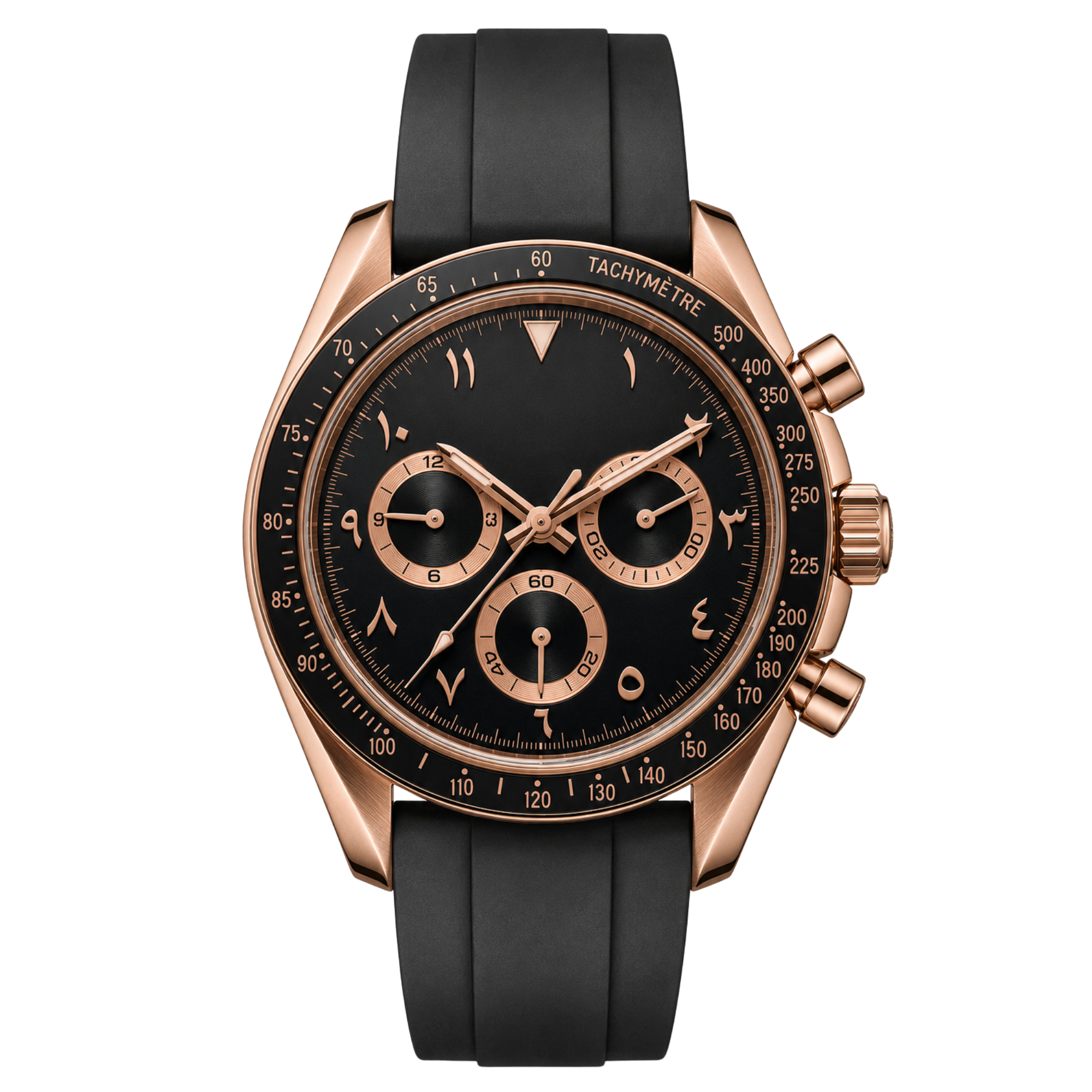 Pergor Torvex Black Rose Rubber V2 – automatic watch, stainless steel case and bracelet