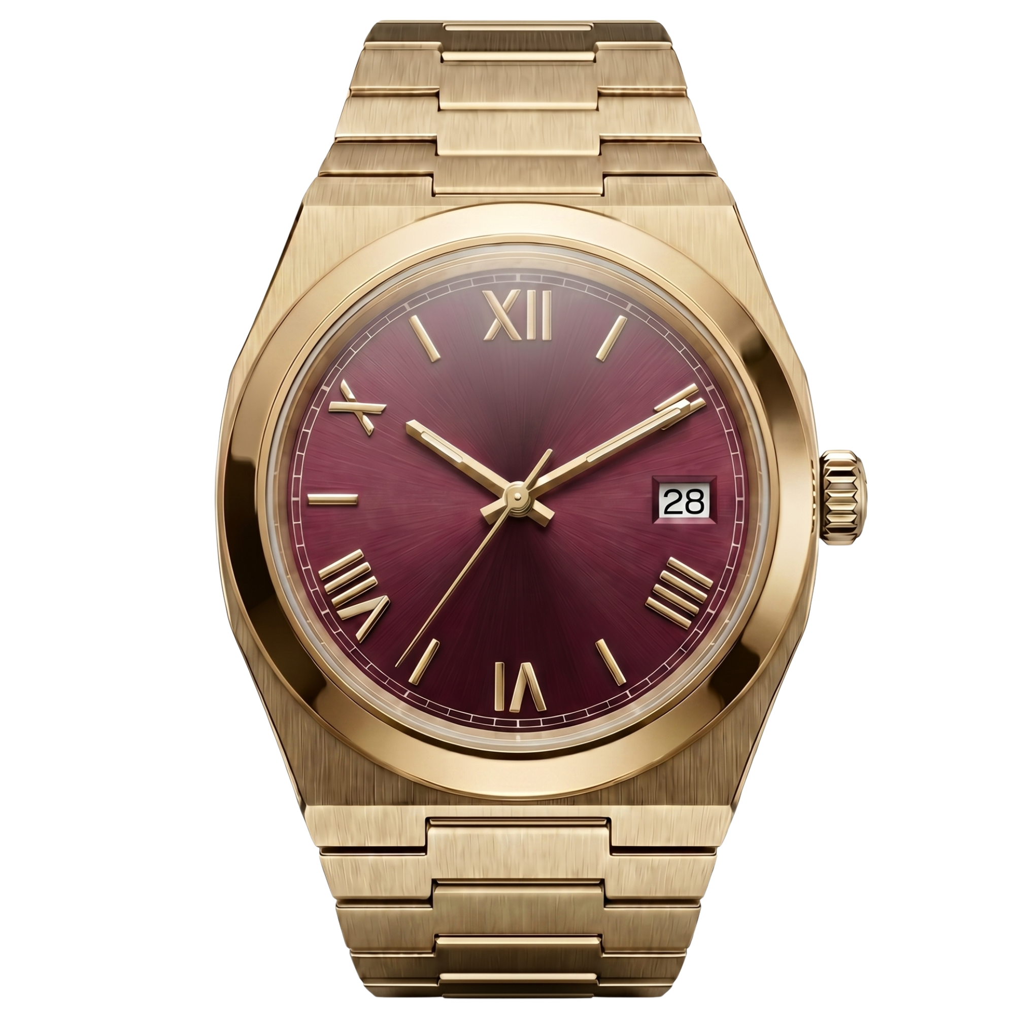 Pergor Tolaris RED Rose – automatic watch, stainless steel case and bracelet