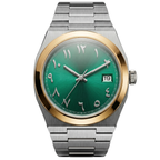 Pergor Tolaris Green TWO Tone – automatic watch, stainless steel case and bracelet