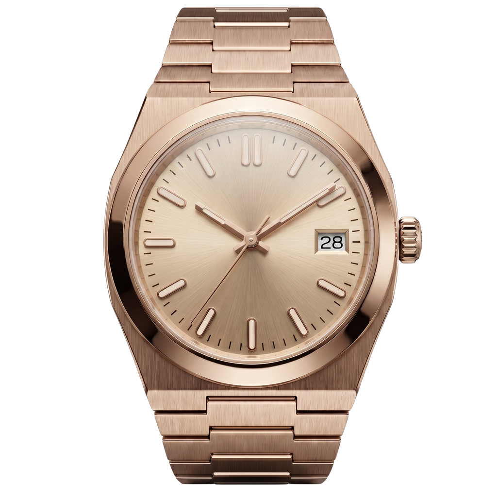 Pergor Tolaris SUN Rose – automatic watch, stainless steel case and bracelet
