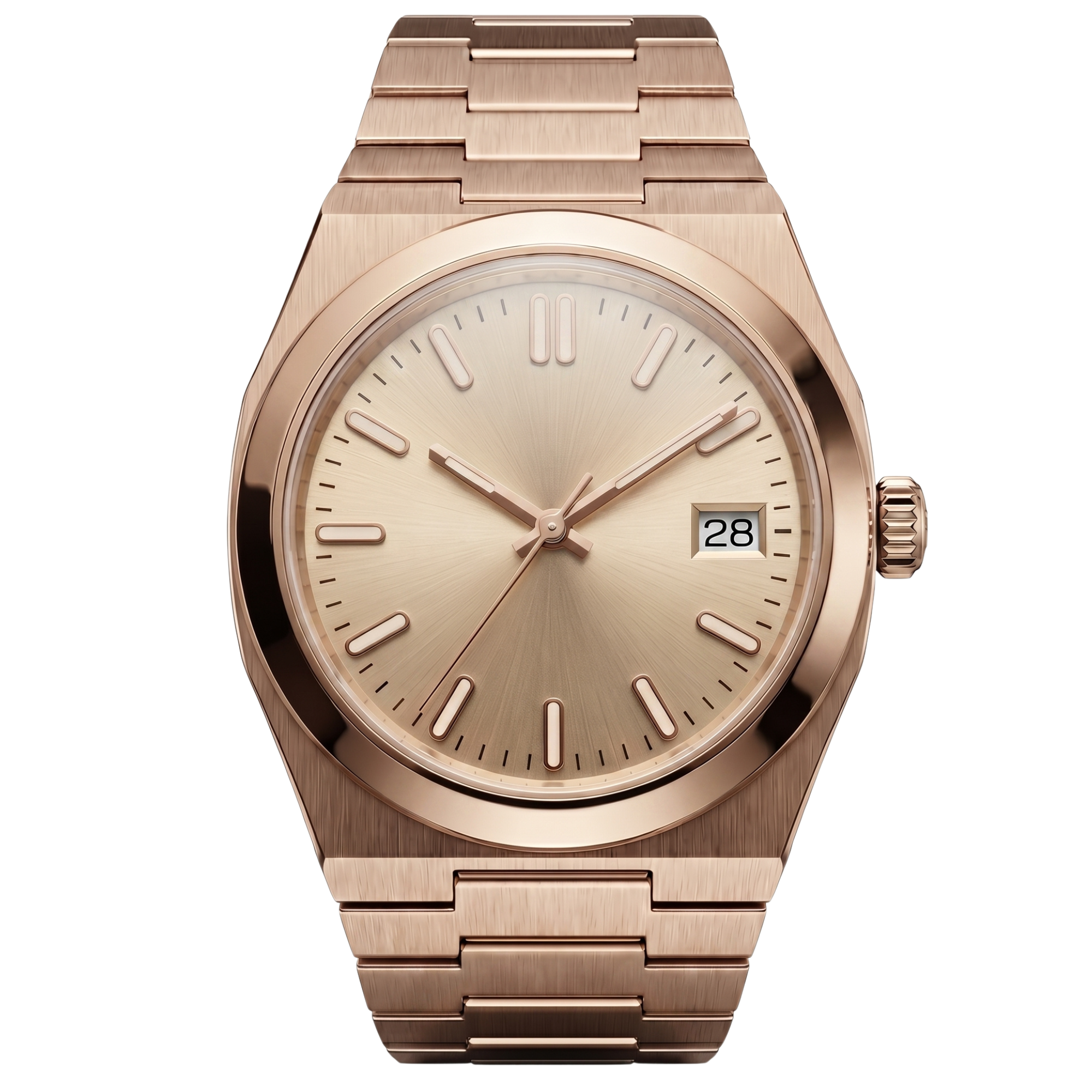 Pergor Tolaris SUN Rose – automatic watch, stainless steel case and bracelet