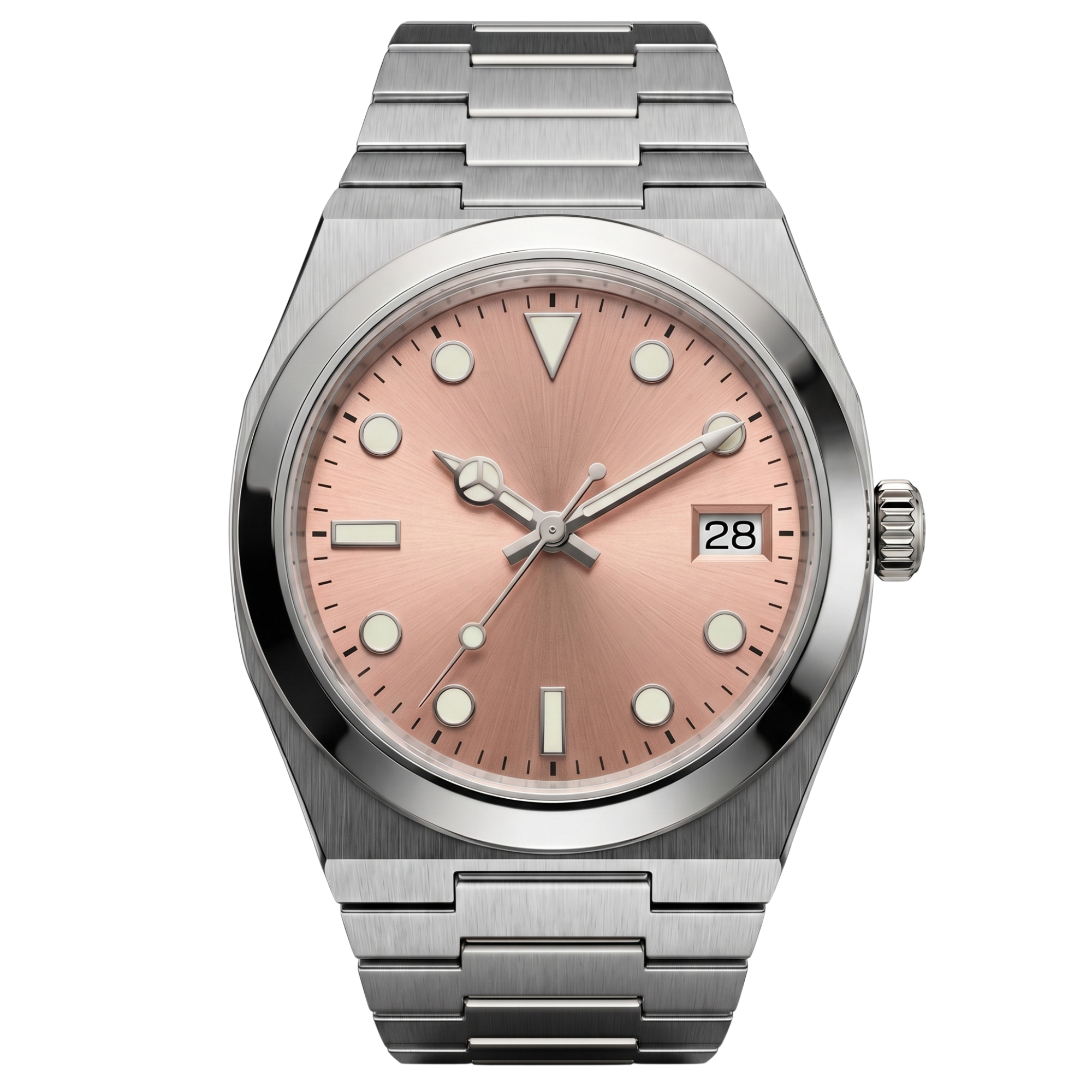 Pergor Tolaris Pink Steel – automatic watch, stainless steel case and bracelet