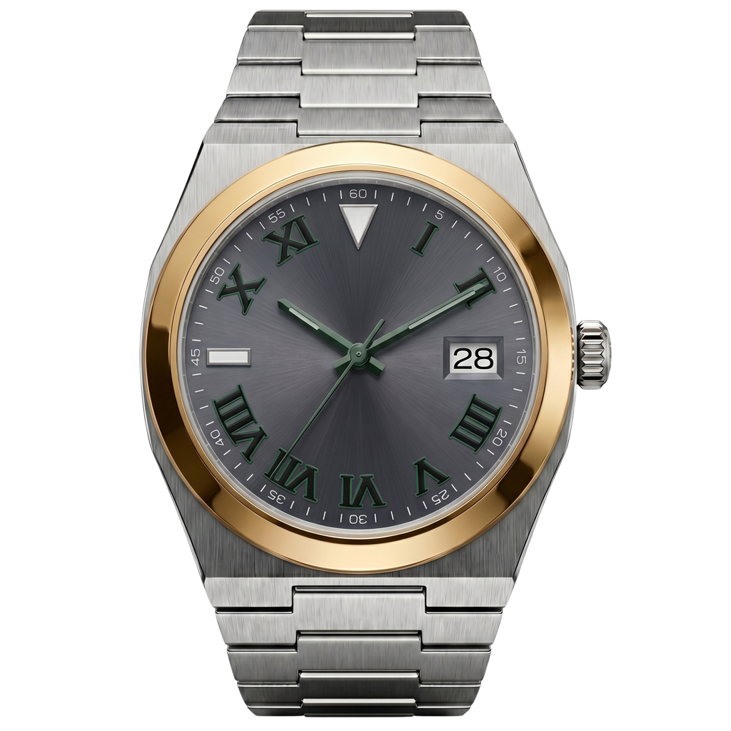 Pergor Tolaris Padel TWO Tone – automatic watch, stainless steel case and bracelet