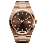 Pergor Tolaris Brown Rose – automatic watch, stainless steel case and bracelet