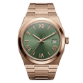 Pergor Tolaris Olive Rose – automatic watch, stainless steel case and bracelet