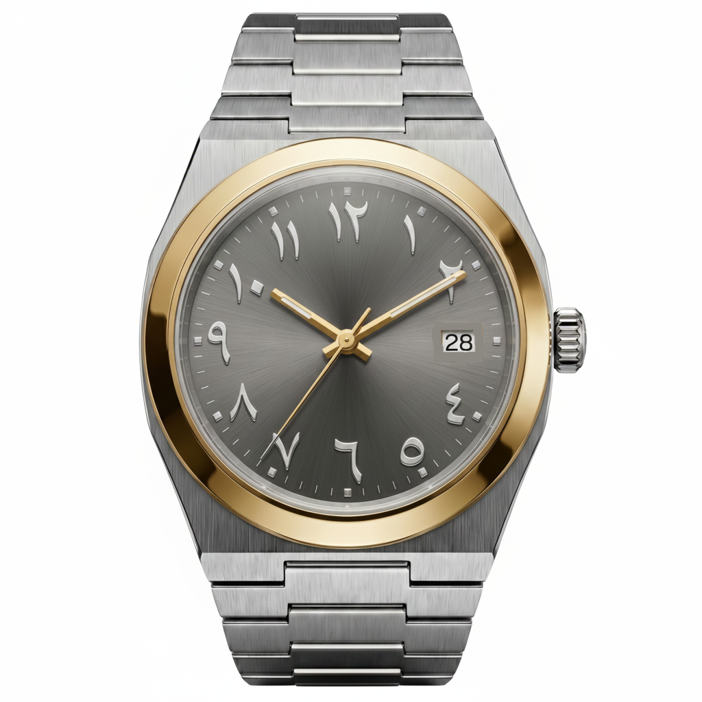 Pergor Tolaris Grey TWO Tone – automatic watch, stainless steel case and bracelet