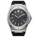 Pergor Valtor Grey Rubber – automatic watch, stainless steel case and bracelet