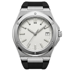 Pergor Valtor White Rubber – automatic watch, stainless steel case and bracelet