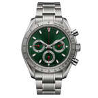 Pergor Torvex Race Green Steel – automatic watch, stainless steel case and bracelet