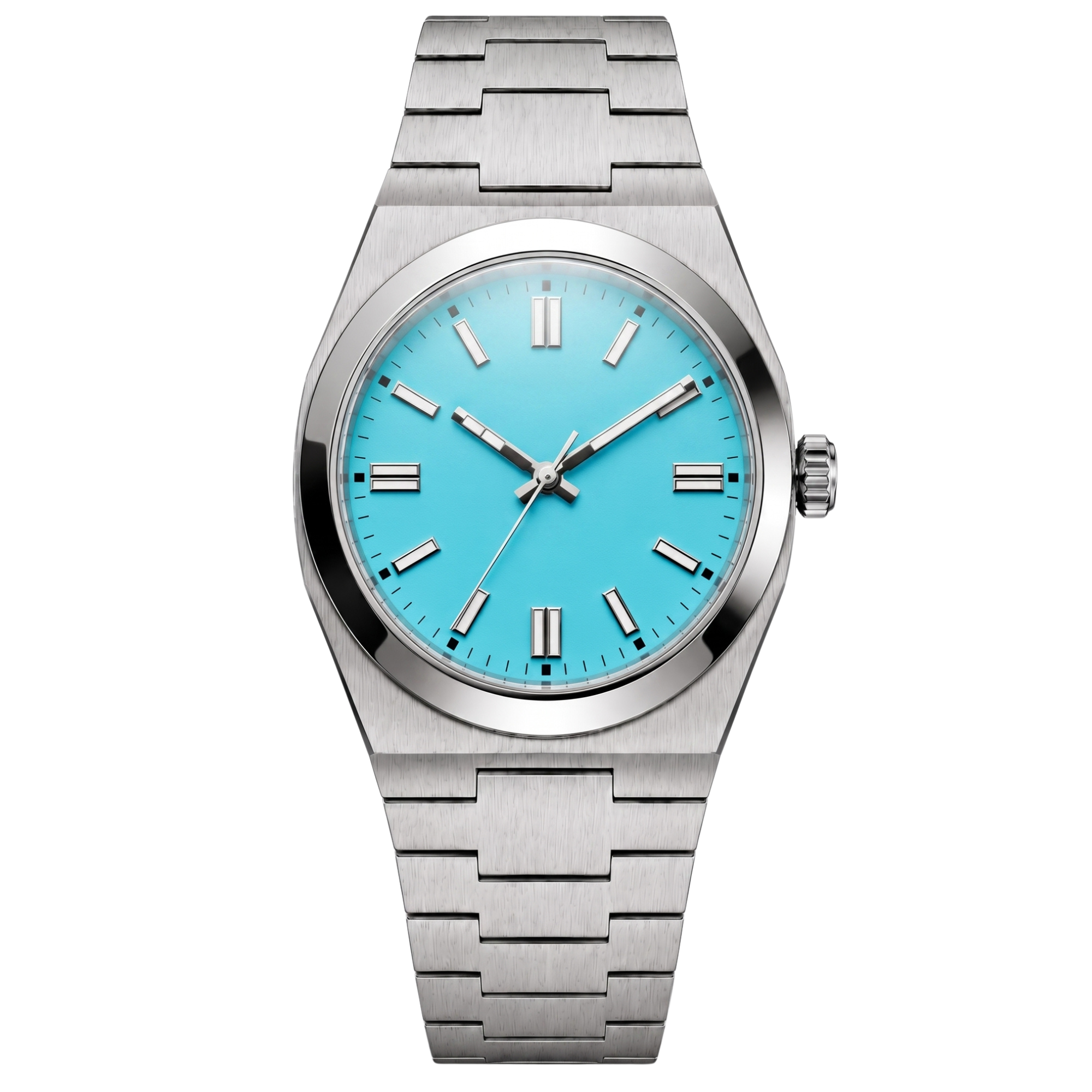 Pergor Artis POP Blue Steel – automatic watch, stainless steel case and bracelet