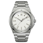 Pergor Valtor White Steel – automatic watch, stainless steel case and bracelet