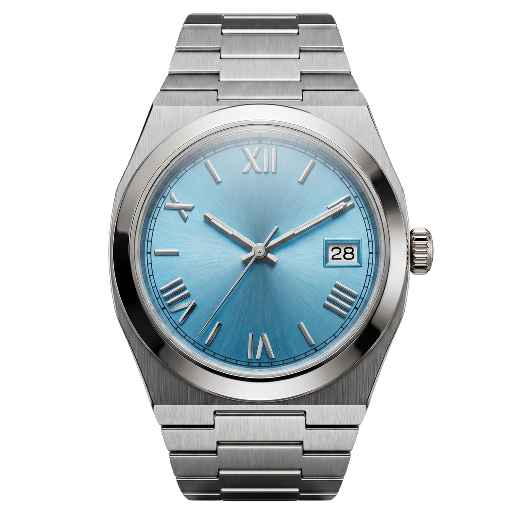 Pergor Tolaris Roman ICE Steel – automatic watch, stainless steel case and bracelet