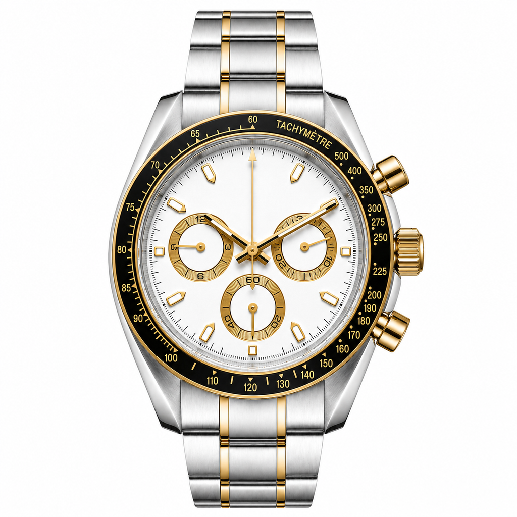 Pergor Torvex White TWO Tone – automatic watch, stainless steel case and bracelet