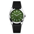 Pergor Veyra Race Green Rubber – automatic watch, stainless steel case and bracelet