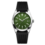 Pergor Veyra Race Green Rubber – automatic watch, stainless steel case and bracelet