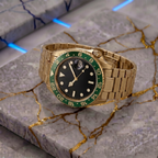 Pergor Navex Green Gold – automatic watch, stainless steel case and bracelet