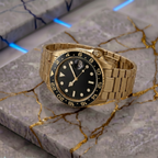 Pergor Navex Black Gold – automatic watch, stainless steel case and bracelet