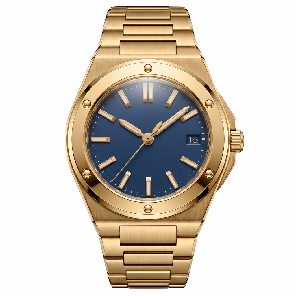 Pergor Valtor Blue Steel – automatic watch, stainless steel case and bracelet