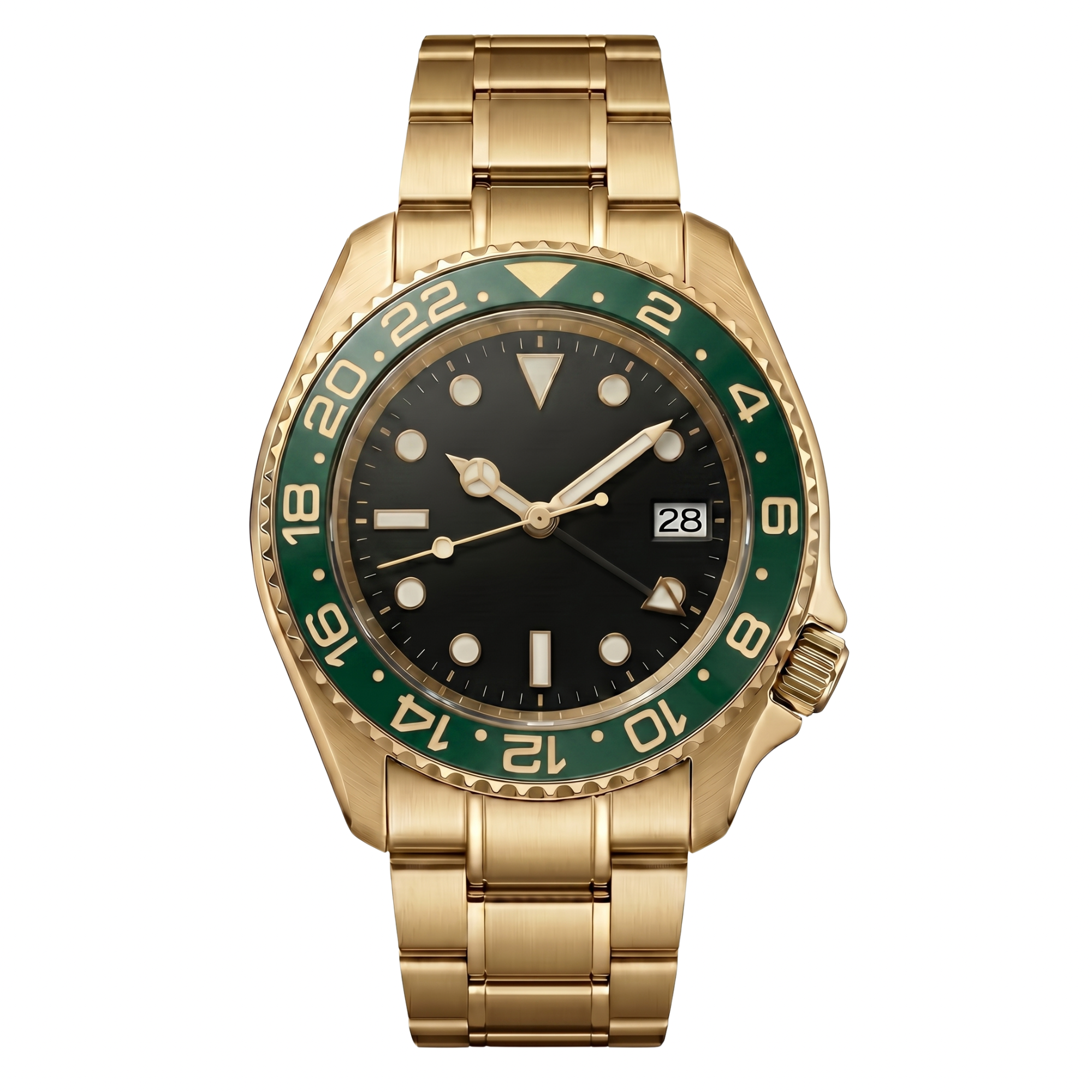 Pergor Navex Green Gold – automatic watch, stainless steel case and bracelet