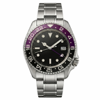 Pergor Navex Purple Steel – automatic watch, stainless steel case and bracelet