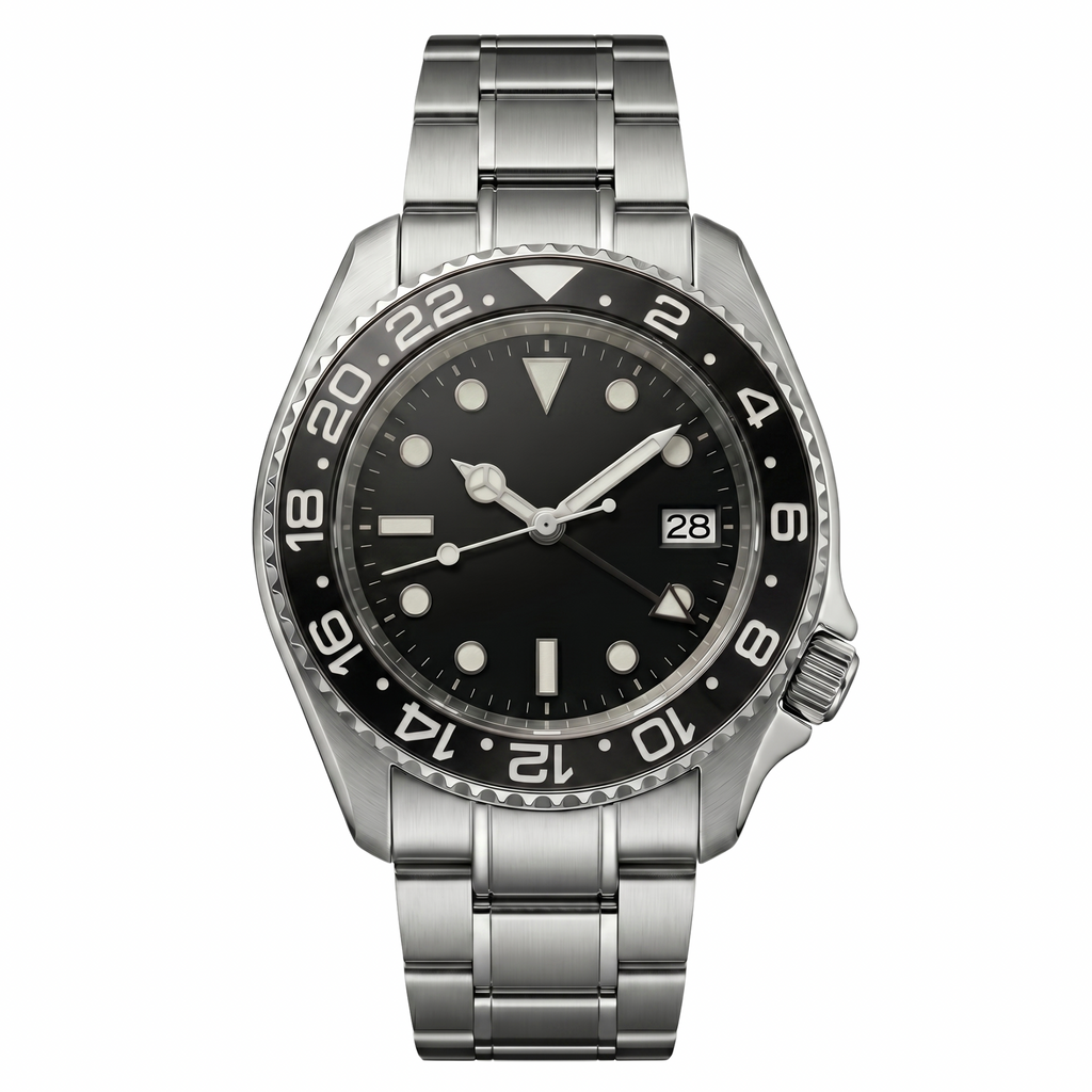 Pergor Navex Diver Steel – automatic watch, stainless steel case and bracelet