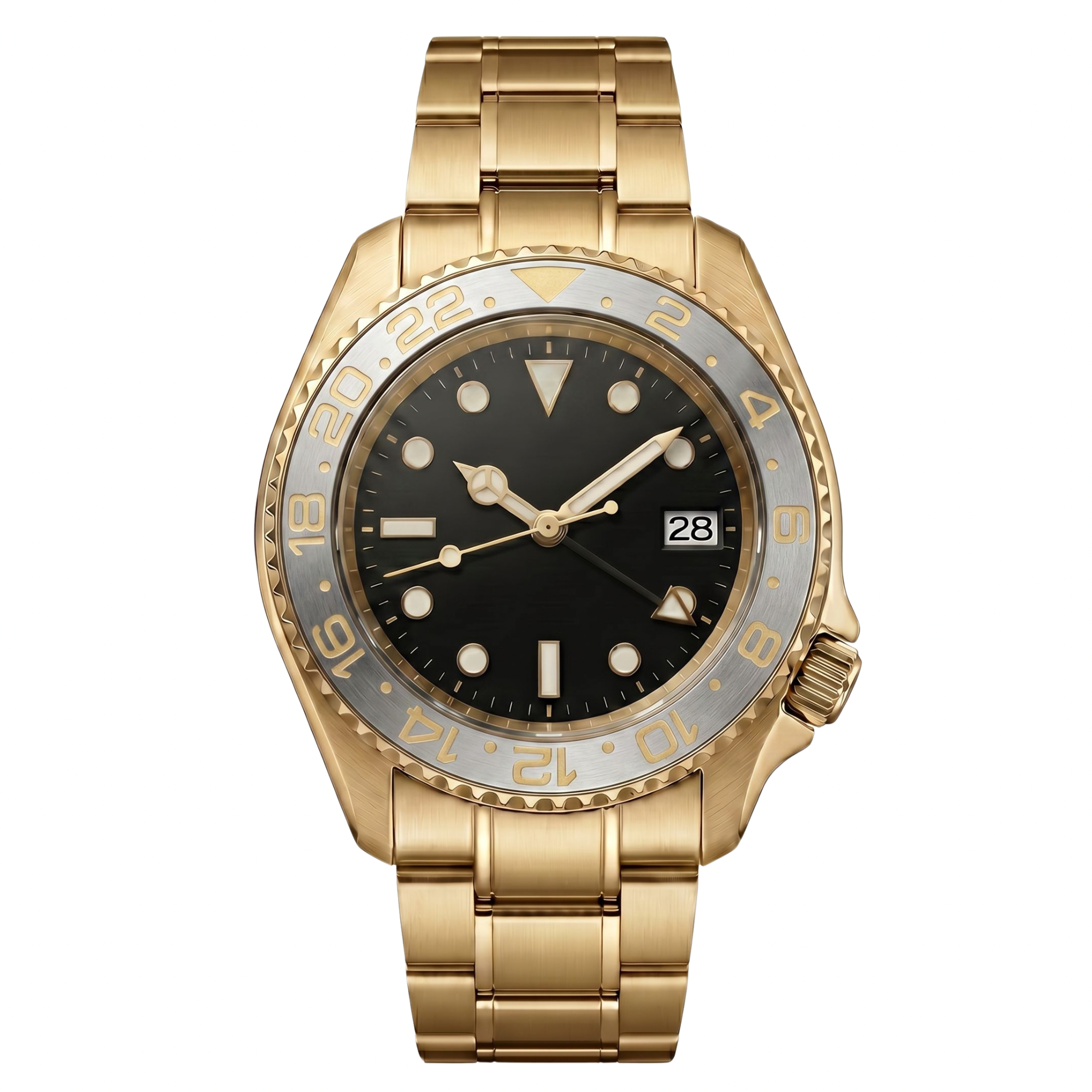 Pergor Navex Silver Gold – automatic watch, stainless steel case and bracelet