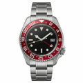 Pergor Navex RED Steel – automatic watch, stainless steel case and bracelet