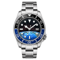 Pergor Montier Earth Steel – automatic watch, stainless steel case and bracelet