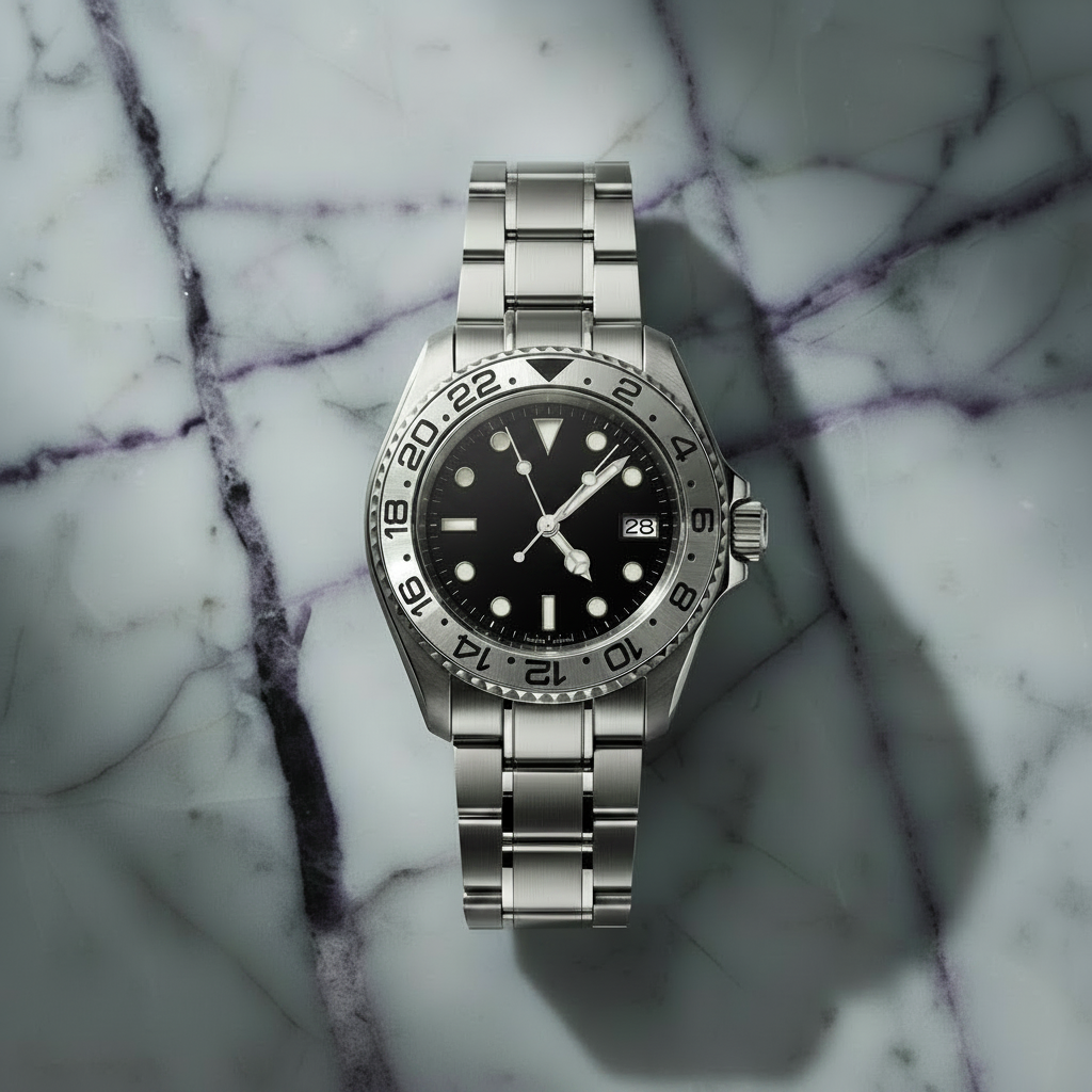 Pergor Navex Grey Steel – automatic watch, stainless steel case and bracelet